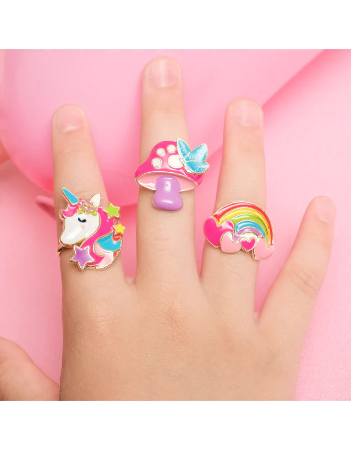 Bague en émail - arc-en-ciel