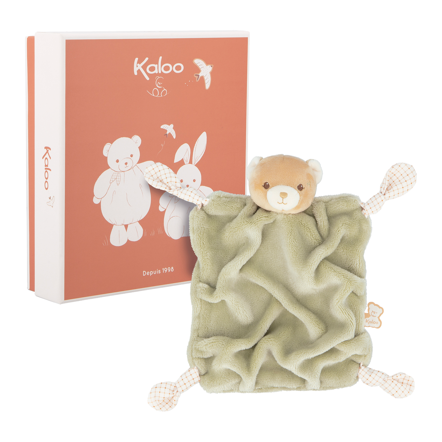 Doudou ourson - Vert