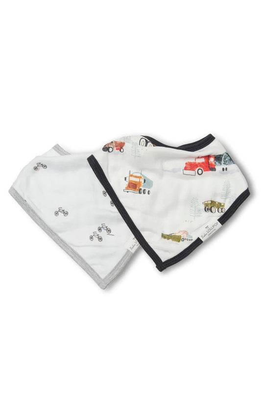 Ensemble bavoir bandana Camions heureux