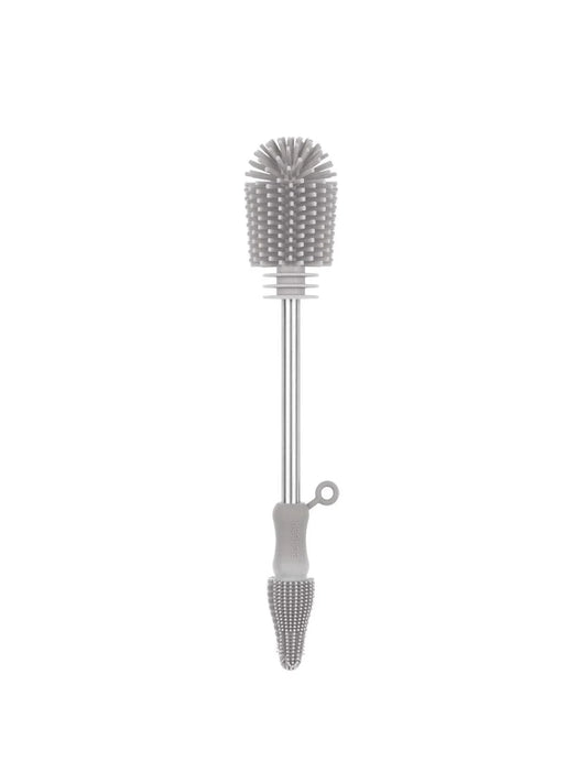 Brosse de nettoyage en silicone à double embout - gris