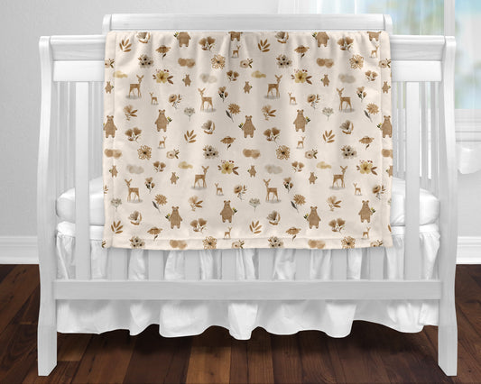 Couverture de minky – Ours boho