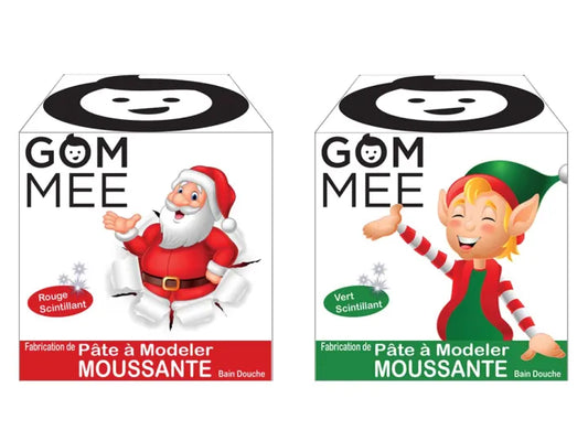 Boite pâte à modeler moussante scintillante Noël