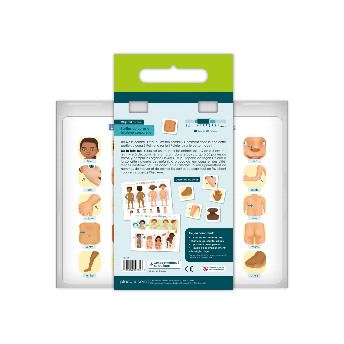 De la tête aux pieds