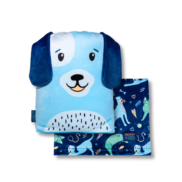 Peluche couverture apaisante 3-en-1