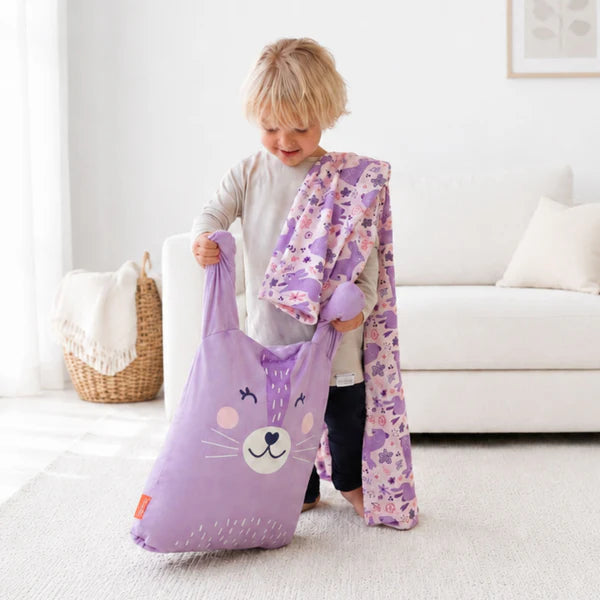 Peluche couverture apaisante 3-en-1