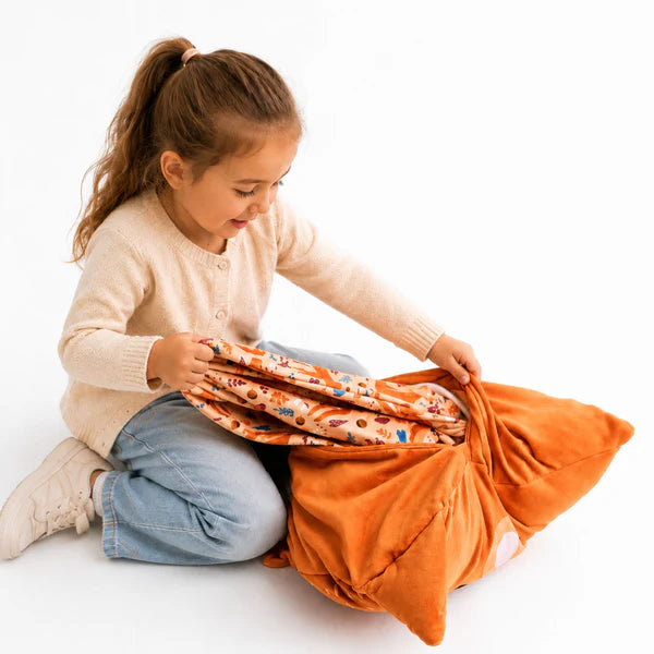 Peluche couverture apaisante 3-en-1