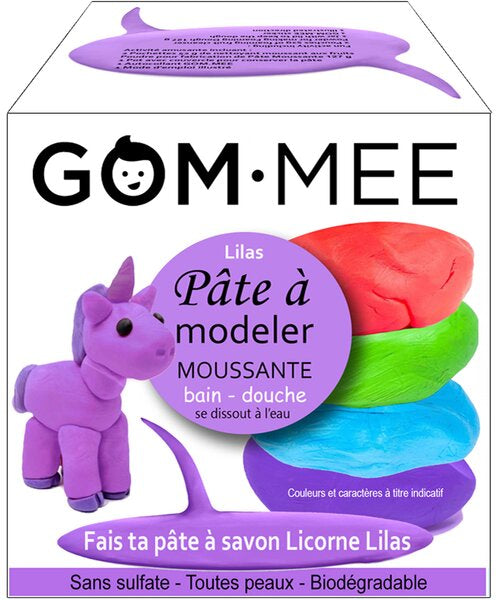 Ensemble pâte à modeler moussante licorne