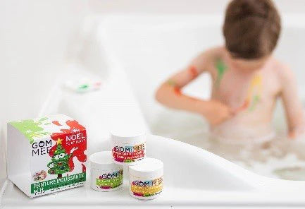 Boite cadeau de peinture moussante Noël scintillante