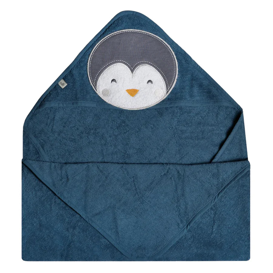 Serviette à capuchon pour bébé- pingouin