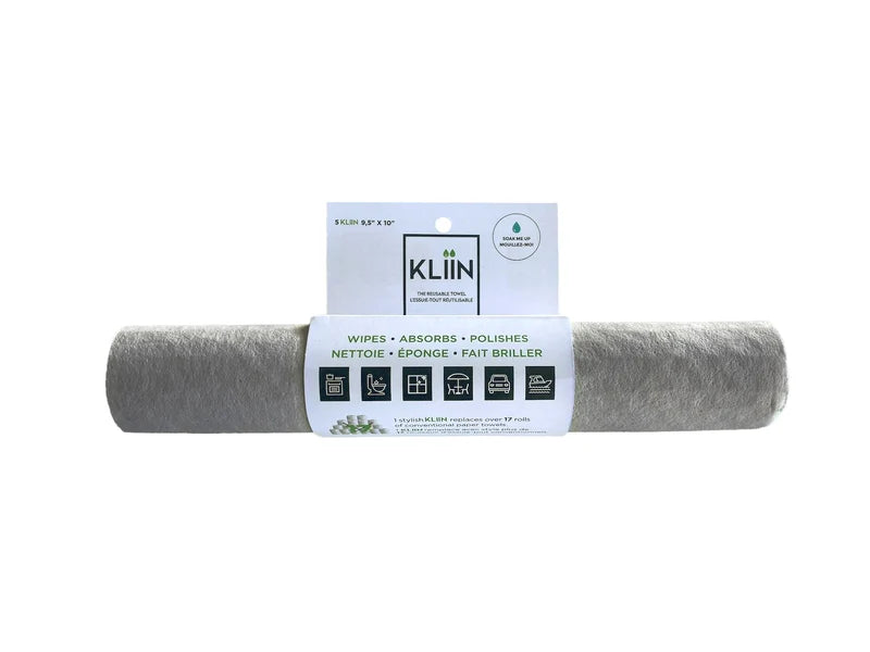 Rouleau essuie-tout réutilisable et compostable