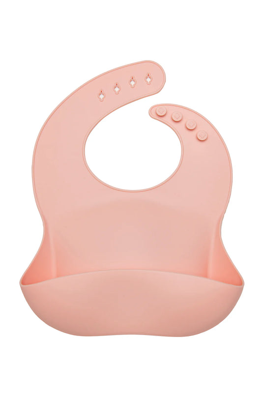 Bavette de silicone Quartz rose