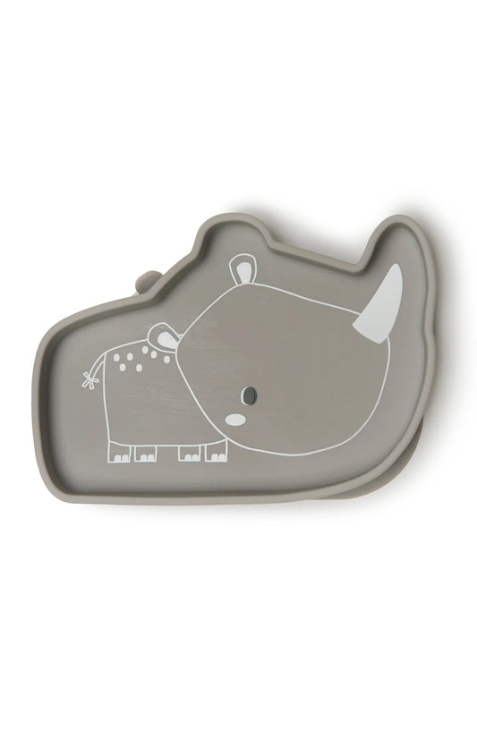 Assiette à goûter en silicone - Born to be Wild Rhinocéros