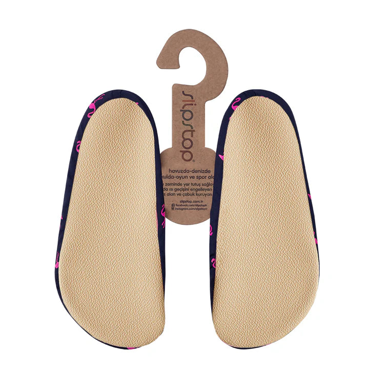 Chaussures d'eau pour enfants Ella Jr. - Flamants roses sur fond marine