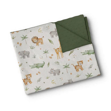 Couverture de minky - Visite au zoo