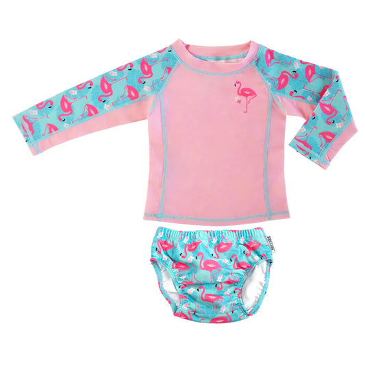 Ensemble 2 pièces haut rashguard et couche de bain