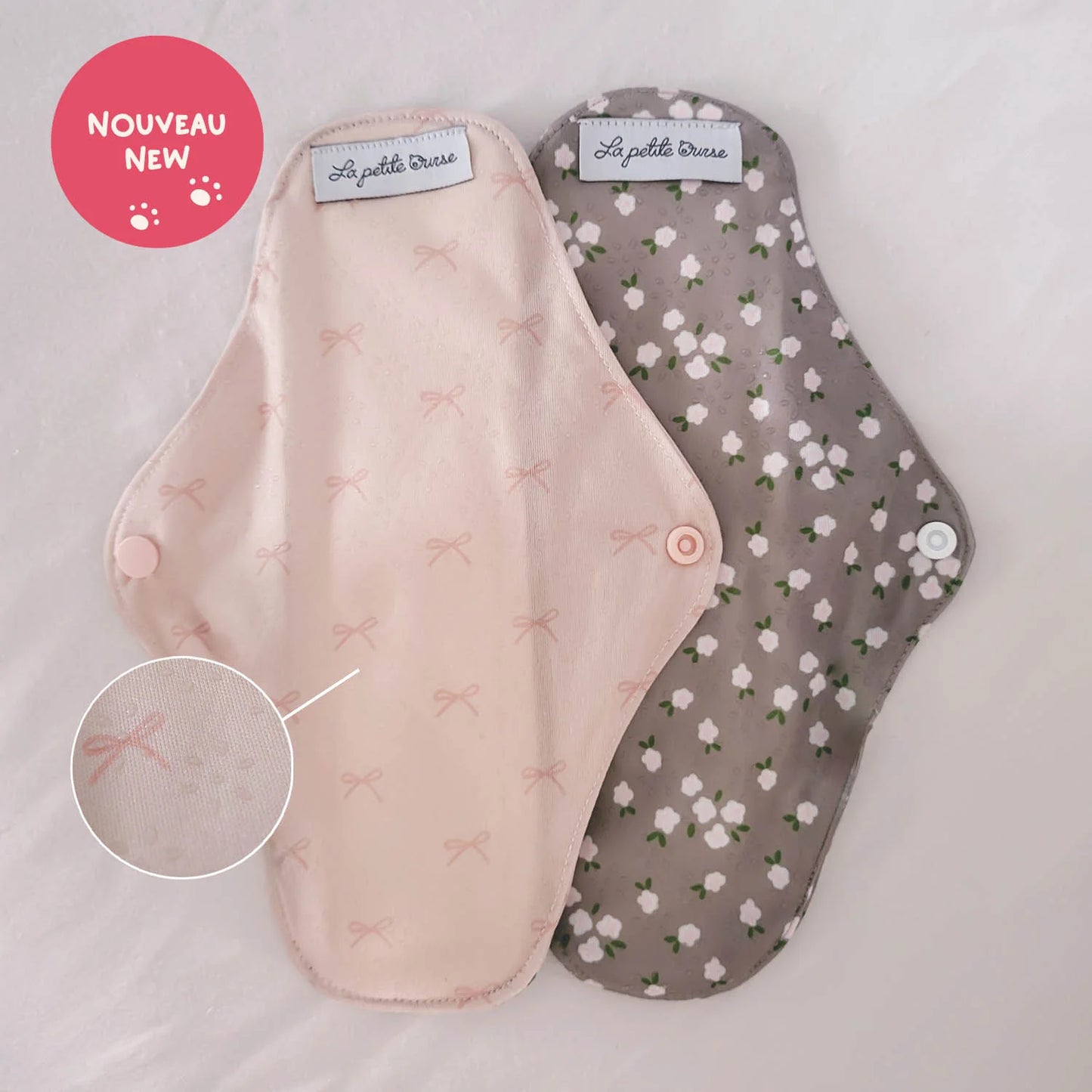 Serviettes hygiéniques de jour réutilisables