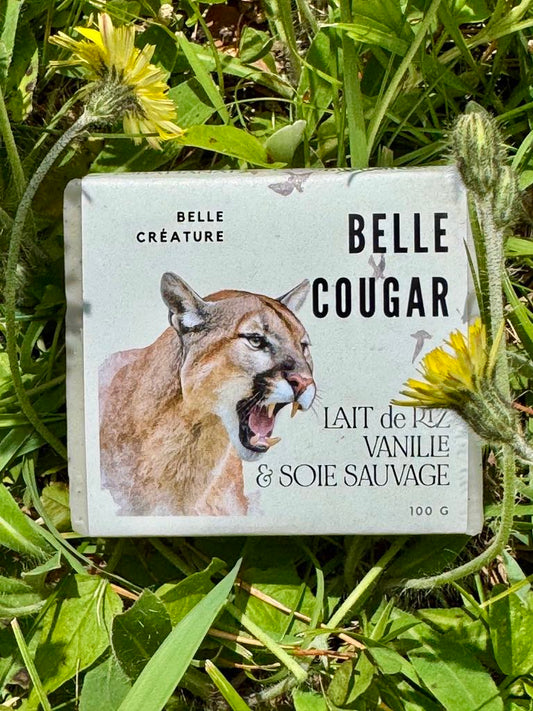 Savon Belle Cougar - Lait de riz, Vanille et Soie Sauvage