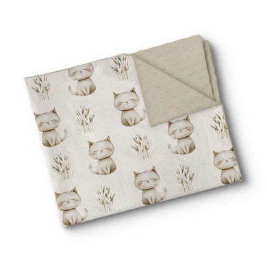 Couverture de minky - Chaton-ron-ron