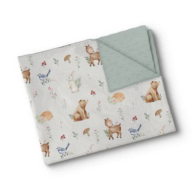 Couverture de minky - Coquette forêt