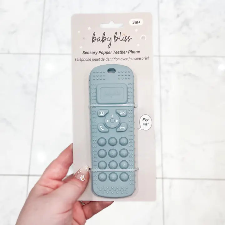 Téléphone de dentition sensoriel avec boutons pop