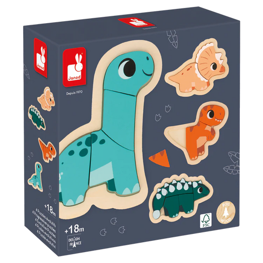 Dino - 4 puzzles évolutifs
