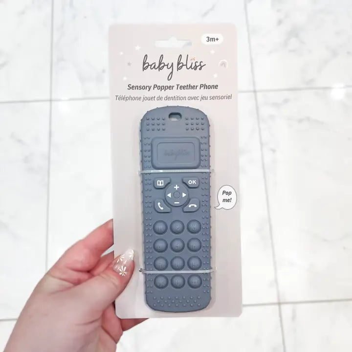 Téléphone de dentition sensoriel avec boutons pop