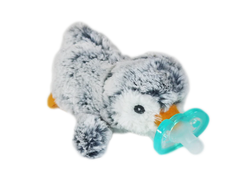 RAZBUDDY - TÉTINE PELUCHE - PINGOUIN GRIS