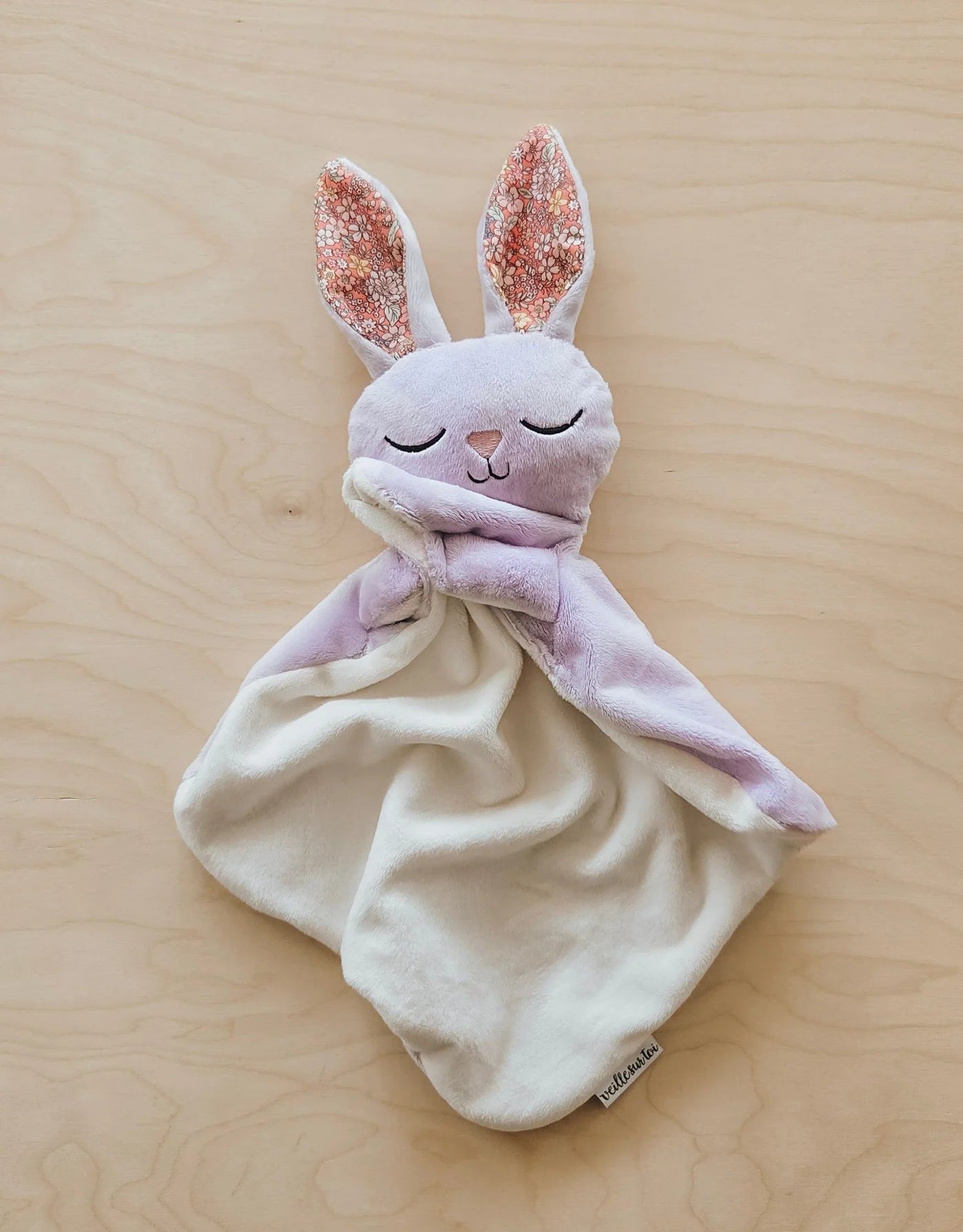 Doudou lapin - Fleuri