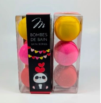 Bombe de bain Saint-Valentin panda