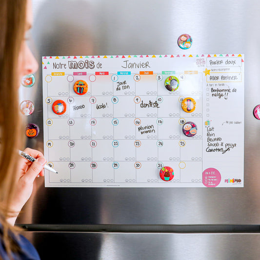 Calendrier mensuel familial notre mois ensemble – horizontal