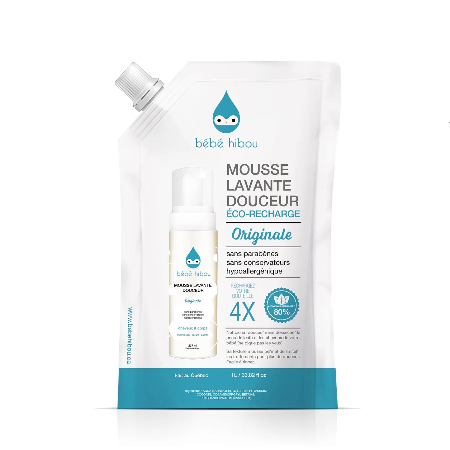 Mousse lavante douceur originale recharge