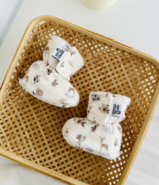 Pantoufles à velcro – Ours boho