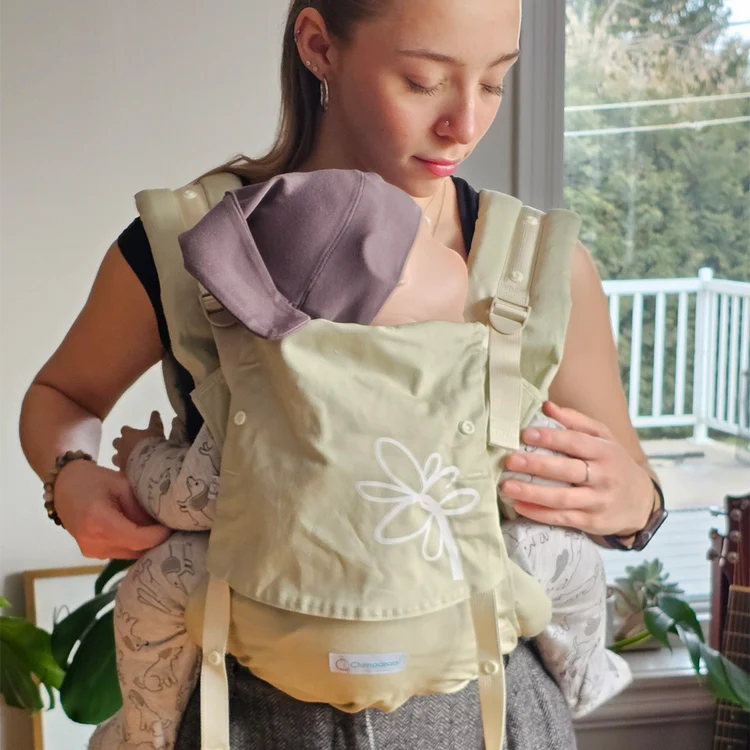 Porte-bébé compact PöpNgo pour poupons et petits enfants sable