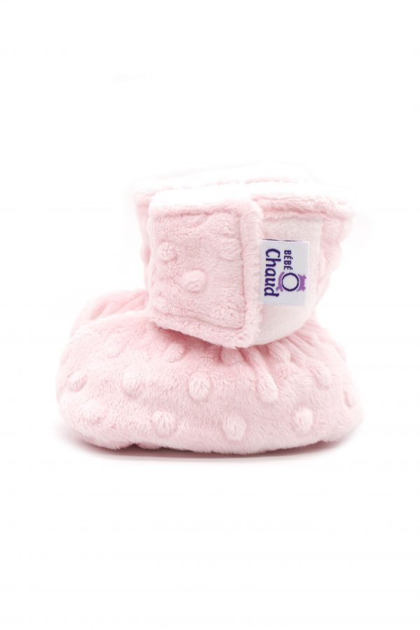 Pantoufles à velcro - Rose bébé