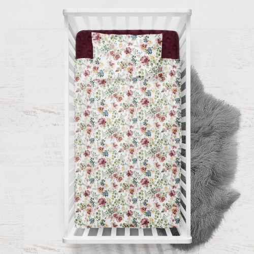 Couverture Oops - Floral bourgogne
