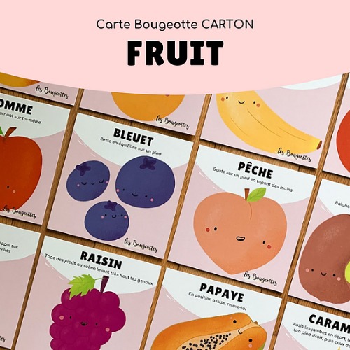 Les Bougeottes - Cartes Les fruits