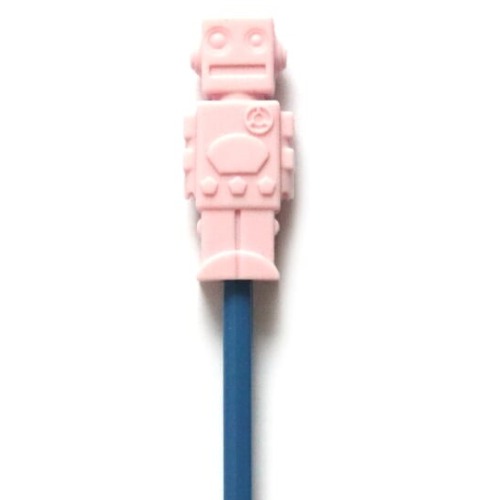 Bulle Bijouterie - Croque-crayon robot rose 