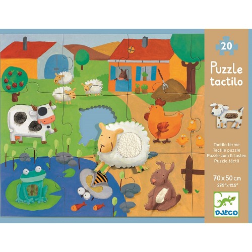 Djeco - Puzzle géant tactilo(20mcx) La ferme
