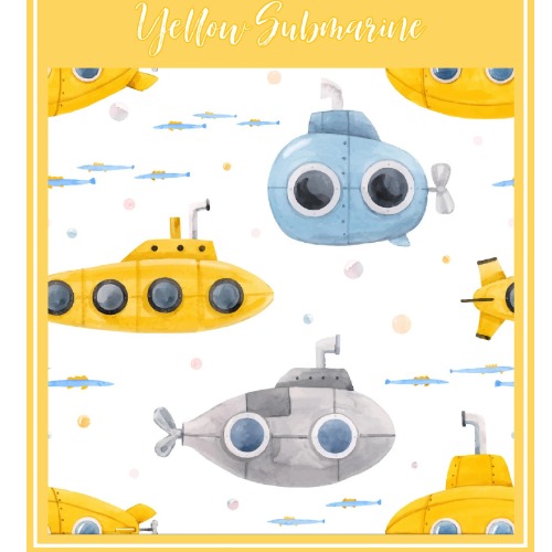 MiniHip - Couche à poche évolutive taille unique Yellow submarine