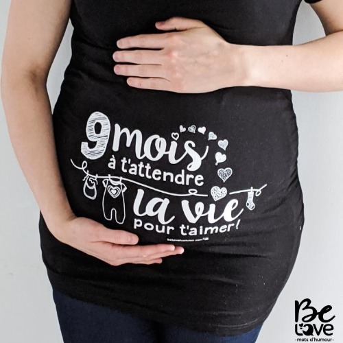 Be Love - Tunique de maternité 9 mois à t'attendre médium