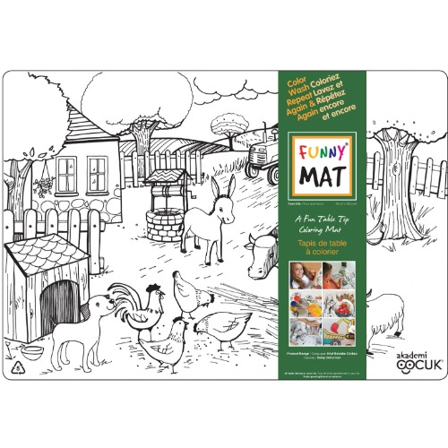 Funny Mat - Napperon à colorier La ferme