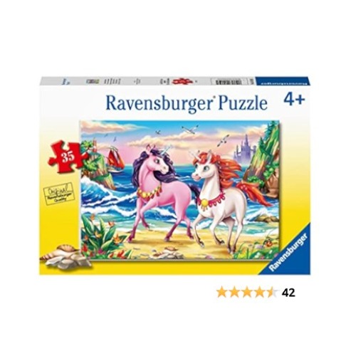 Ravensburger - Puzzle 35 pièces - Beach unicorns