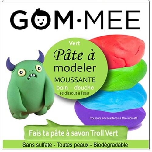 Gom-mee - Pâte à modeler moussante troll vert